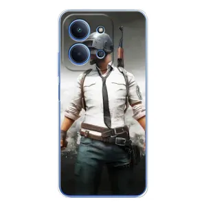 Силиконовый чехол с картинкой "Герой Pubg" на Xiaomi Poco C85 (Пабг)