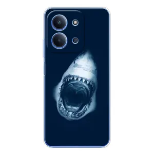 Силиконовый бампер с картинкой животных для Xiaomi Poco C85 (Пасть Акулы)