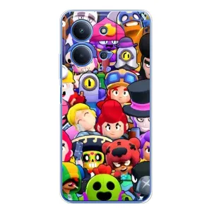 Силиконовый Чехол на Xiaomi Poco C85 с картинкой Brawl Stars (Персонажи)