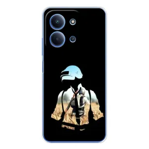 Силиконовый чехол с картинкой "Герой Pubg" на Xiaomi Poco C85 (Пубг мен)