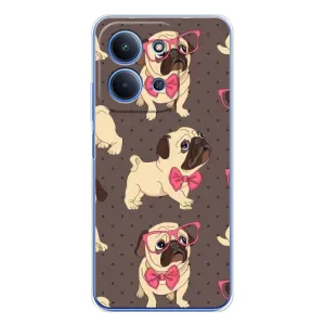 Чехол (ТПУ) Милые собачки для Xiaomi Poco C85 (Собачки Мопсики)