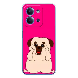 Чехол (ТПУ) Милые собачки для Xiaomi Poco C85 (Веселый Мопсик)
