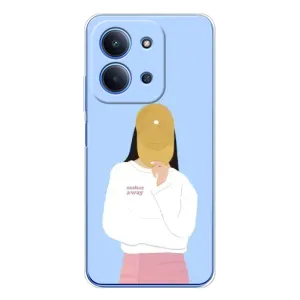 Силиконовый Чехол на Xiaomi Poco C85 с картинкой Стильных Девушек (Желтая кепка)