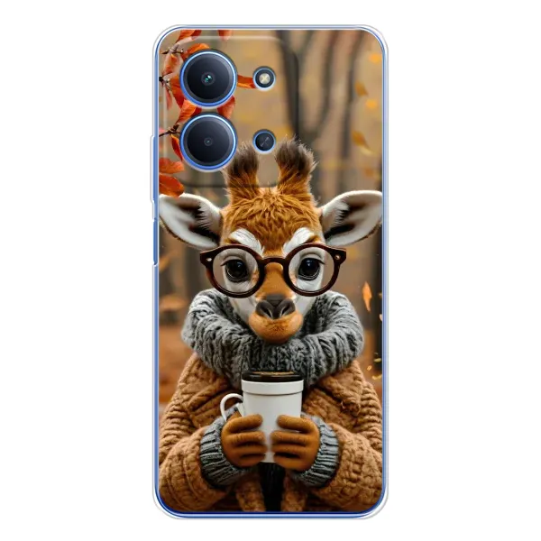 Чехол с рисунком «Жираф с кофе» для Xiaomi Poco C85 Чехол с рисунком «Жираф с кофе» для Xiaomi Poco C85