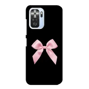 Чехол банты для Xiaomi POCO F3 (Бант на черном)