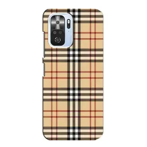 Чехол с Брендами одежды на Поко Ф3 (Burberry стиль)