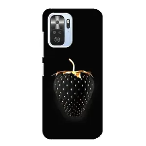 Чехол с изображением вкусной еды для Xiaomi POCO F3 (Чёрная клубника)