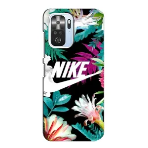 Силіконовый Чохол на Xiaomi POCO F3 з картинкою НАЙК (Квітковий Nike)