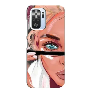 Силиконовый Чехол на Xiaomi POCO F3 с картинкой Стильных Девушек (Девушка и ресницы)