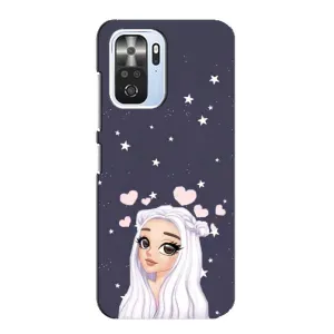 Чехол Стильные девушки на Xiaomi POCO F3 (Девушка и сердечки)