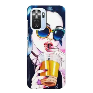 Чехол с картинкой Модные Девчонки Xiaomi POCO F3 (Девушка с коктейлем)