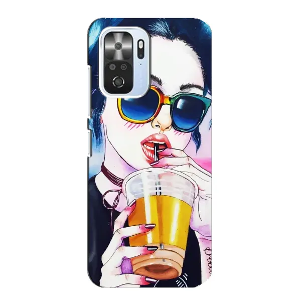 Чехол с рисунком «Девушка с коктейлем» для Xiaomi POCO F3 Чехол с рисунком «Девушка с коктейлем» для Xiaomi POCO F3