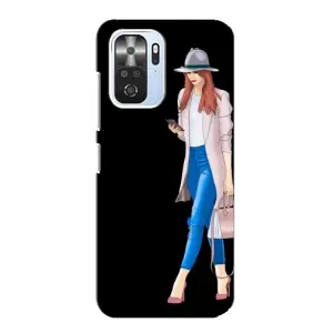 Чехол с картинкой Модные Девчонки Xiaomi POCO F3 (Девушка со смартфоном)