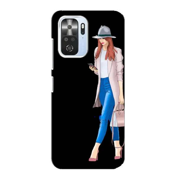Чехол с рисунком «Девушка со смартфоном» для Xiaomi POCO F3 Чехол с рисунком «Девушка со смартфоном» для Xiaomi POCO F3