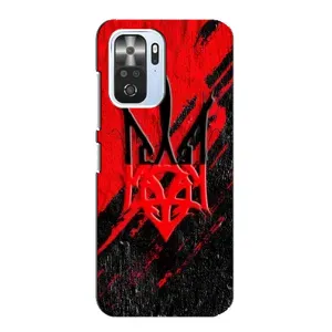 Чехлы УПА (Красно-Чёрный) на Xiaomi POCO F3 (Герб в цвете УПА)