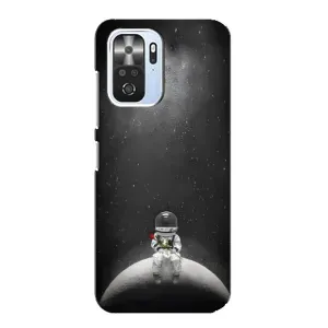 Силиконовый Чехол с принтом "Космонавты" на Xiaomi POCO F3 (Космонавт романтик)