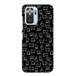 Чехол на тематику: Коты для Xiaomi POCO F3 (Котики на черном)