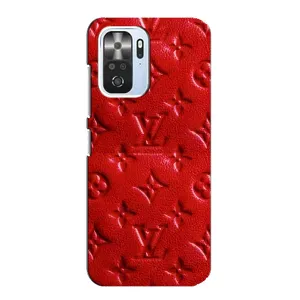 Текстурний Чохол Louis Vuitton для Поко Ф3 (Червоний ЛВ)