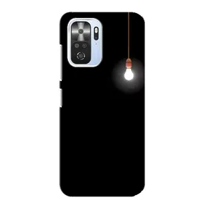 Чехол с картинками на черном фоне для Xiaomi POCO F3 (Лампочка)