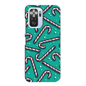 Силиконовый бампер на рождество для Xiaomi POCO F3 (Леденцы)