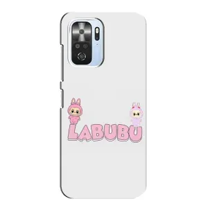 Чехол с принтом Лабубу для Xiaomi POCO F3 (Логотип Лабубу)