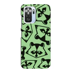 Силиконовый Чехол с Енотами на Xiaomi POCO F3 (Мордочки Енота)