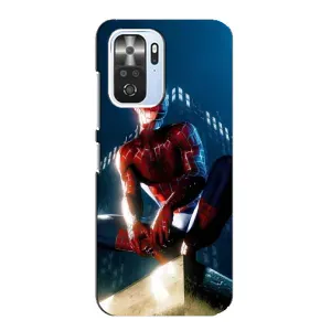 Чехол Супергерой Человека Паука на Xiaomi POCO F3 (Паук на доме)