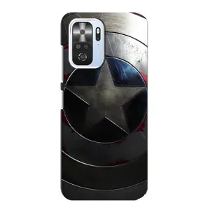 Чехол с Щитом Капитана Америки на Xiaomi POCO F3 (Ретро Щит Капитана)