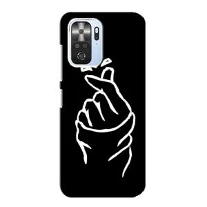 Чехлы (Знак сердечка) на Xiaomi POCO F3 (Сердце на черном)
