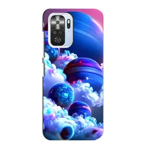 Чехлы КОСМОС для Xiaomi POCO F3 (Синие планеты)