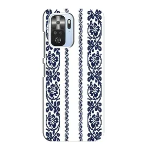 Силиконовый Чехол на Xiaomi POCO F3 с картинкой Вышиванки (Синяя вышиванка)