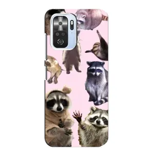 Силиконовый Чехол с Енотами на Xiaomi POCO F3 (Смешные Еноты)