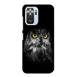 Чехлы с принтом СОВЫ для Xiaomi POCO F3 (Сова на чёрном)