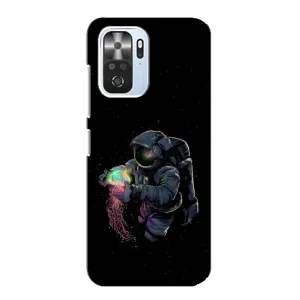 Силіконовый Чохол з принтом "Космонавти" на Xiaomi POCO F3 (В руках земля)