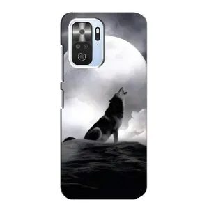 Чехол с Волком на Xiaomi POCO F3 (Волк и луна)