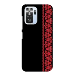 Силиконовый Чехол на Xiaomi POCO F3 с картинкой Вышиванки (Вышиванка на черном)