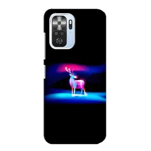 Силиконовый бампер с картинкой животных для Xiaomi POCO F3 (Яркий олень)