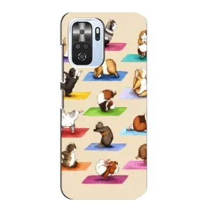 Чехол с Прикольным принтом на Xiaomi POCO F3 (Ёга свинок)