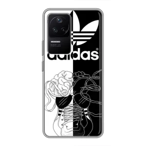 Чехол в стиле "Адидас" для Поко Ф4 (5G) (Adidas шнурки)