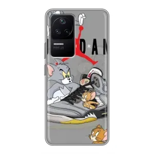 Силиконовый Чехол Nike Air Jordan на Поко Ф4 (5G) (Air Jordan)