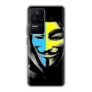 Чехол с Украинской символикой на Поко Ф4 (5G) (Анонимус патриот)