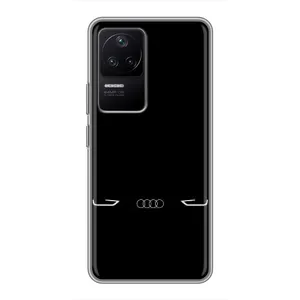 Силиконовый бампер с картинкой машины на Xiaomi POCO F4 (5G) (Силует Audi)