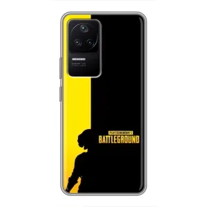 Чехол (TPU) с картинкой "Лого Пабг" на Поко Ф4 (5G) (Battlegrounds)