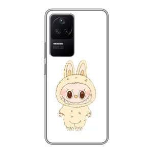 Чехол с принтом Лабубу для Xiaomi POCO F4 (5G) (Бежевый Лабубу)