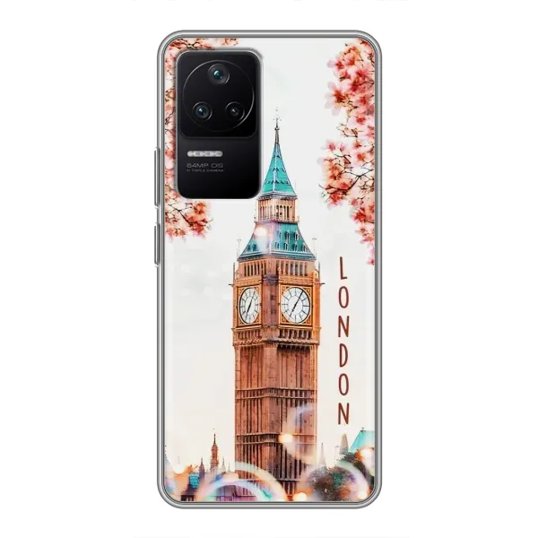 Чохол з малюнком «Годинник Лондон» для Xiaomi POCO F4 (5G) Чохол з малюнком «Годинник Лондон» для Xiaomi POCO F4 (5G)