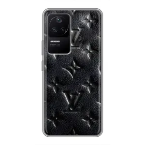 Текстурный Чехол Louis Vuitton для Поко Ф4 (5G) (Черный ЛВ)