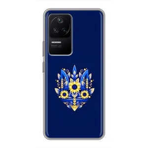 Чехол Укр Символика для Xiaomi POCO F4 (5G) (Цветущий Герб)