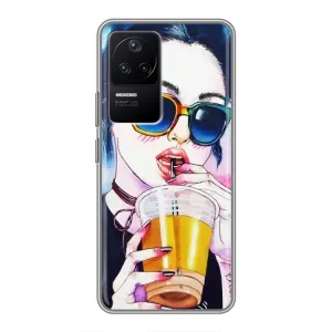 Чохол з картинкою Модні Дівчата Xiaomi POCO F4 (5G) (Дівчина з коктейлем)