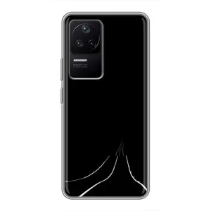 Чехол с картинками на черном фоне для Xiaomi POCO F4 (5G) (Дорога)