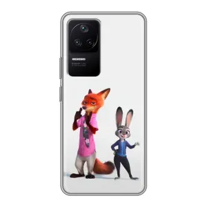 Силиконовый чехол с принтом Зоотрополіс для Xiaomi POCO F4 (5G) (Джуди и Ник)
